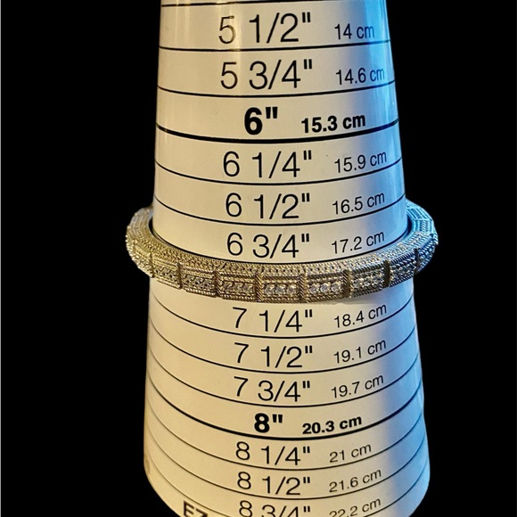 Rare Judith Ripka Sterling silver cuff bracelet with cz’s - Picture 3 of 6